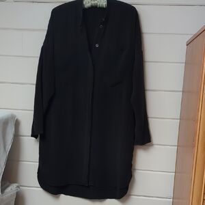 Kit and Ace Midnight Black Tunic, Silk Like Material, Size Xl Acc To Measurement